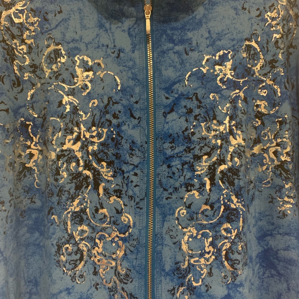 Chico’s Weekends Blue Jacket - Picture 3 of 5